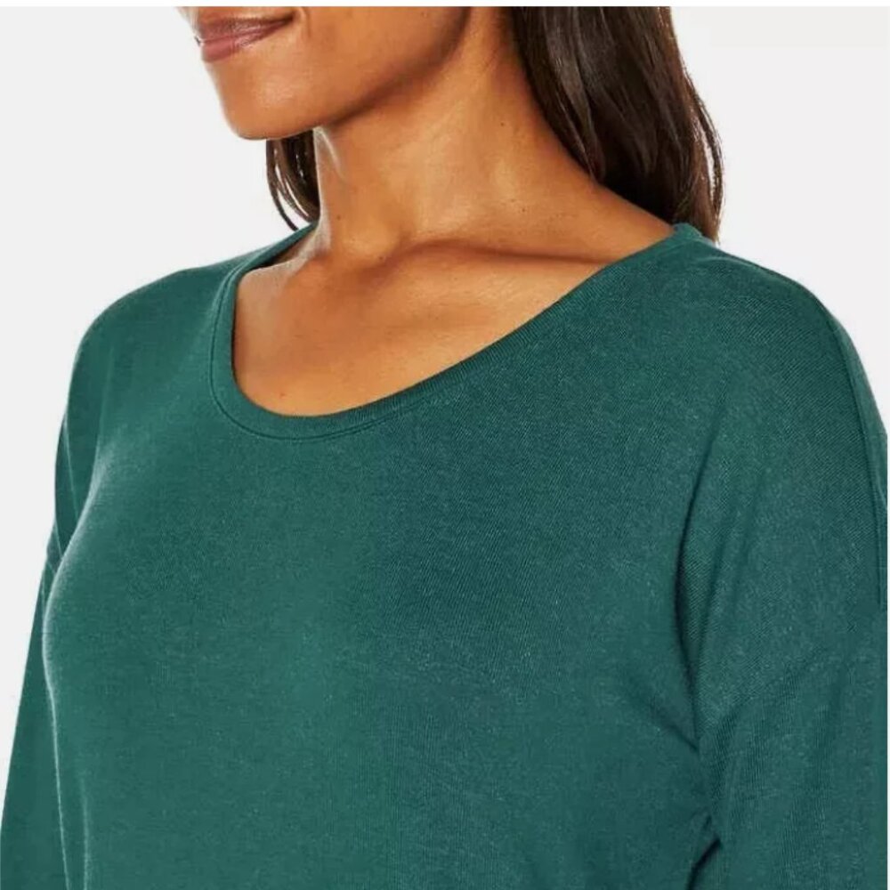 Banana Republic Women's Crew Neck Long Sleeve T-Shirt, Green,  Size S